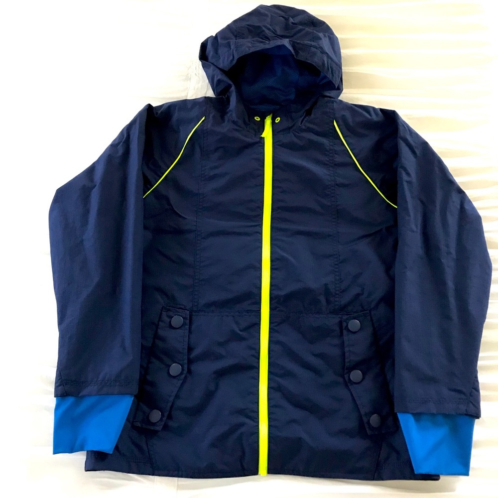 Boys Lined Windbreaker Jacket with Hood